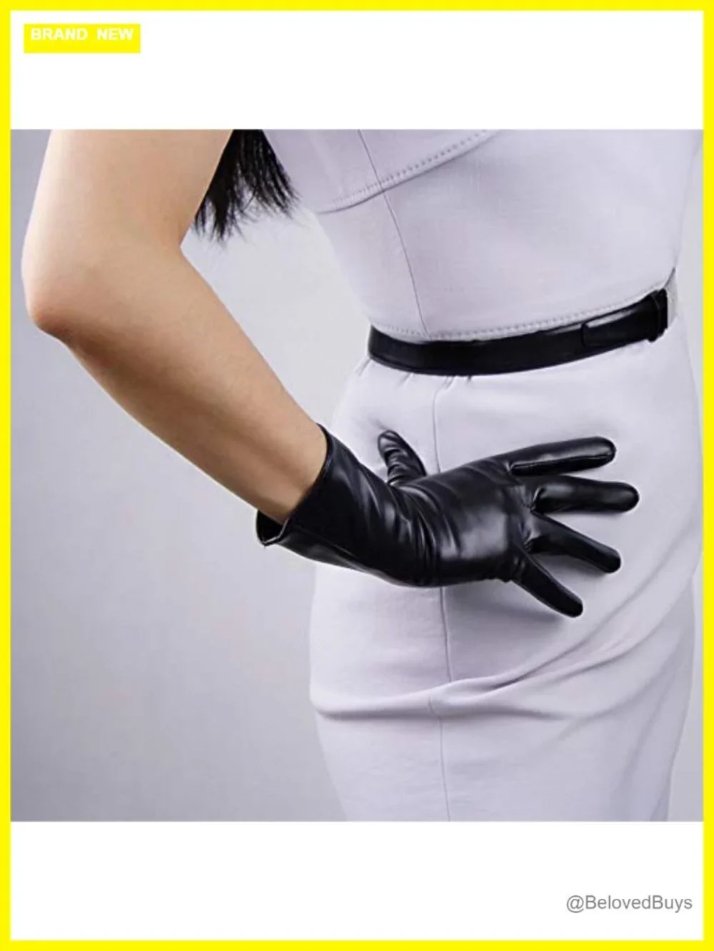 Women's Sexy Faux Leather Gloves 28cm Over Wrist Unlined for Cosplay Driving